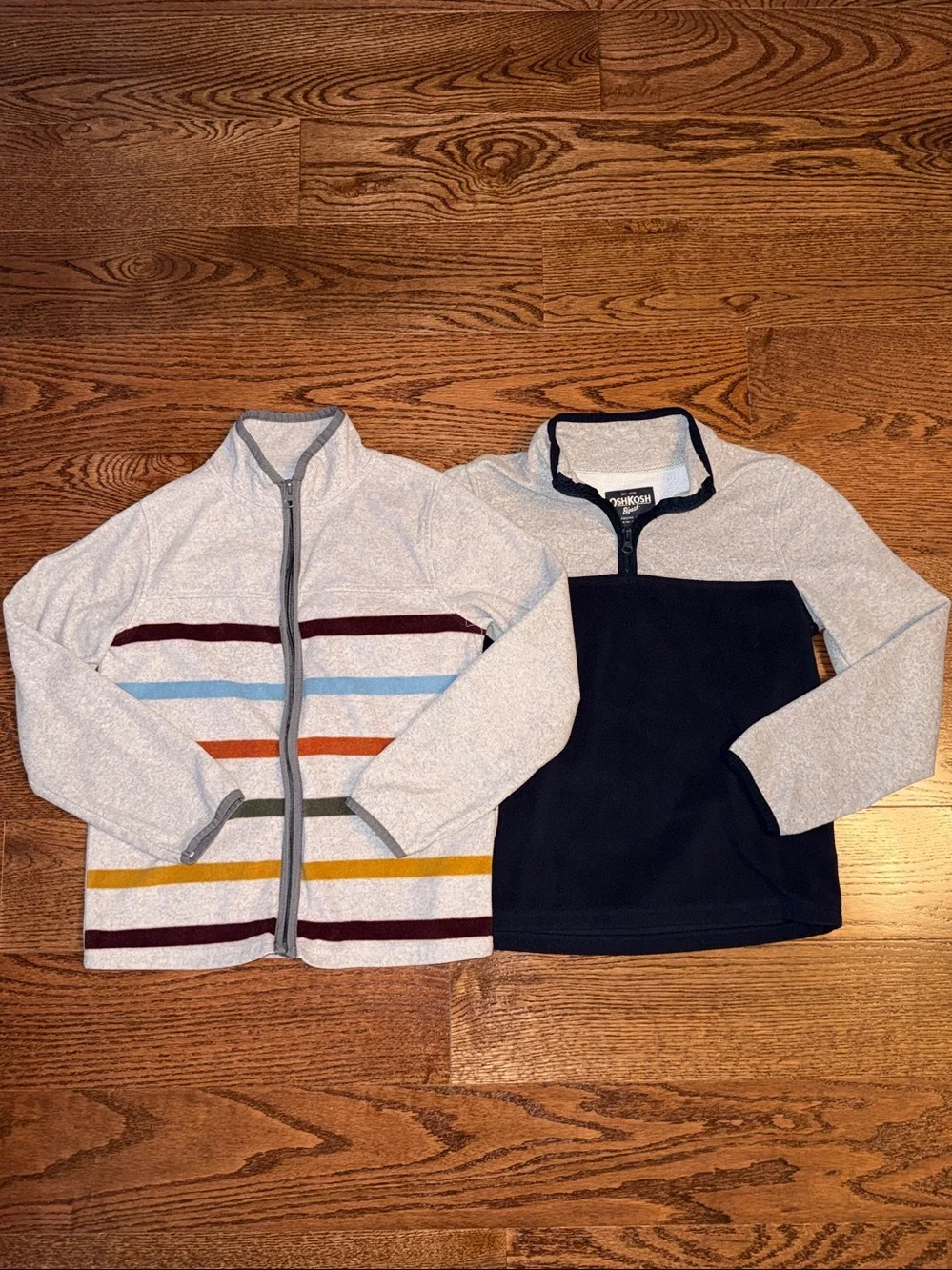 Size 10 boys bundle of 2 Osh Kosh B’gosh fleece sweatshirts.
